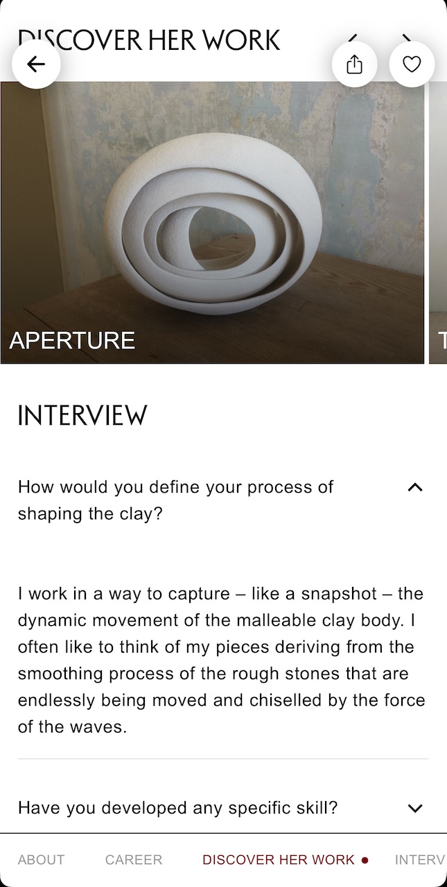 Homo Faber Guide interview featuring ceramic artist Myrto Zirini and her contemporary ceramic work in Corfu, Greece.